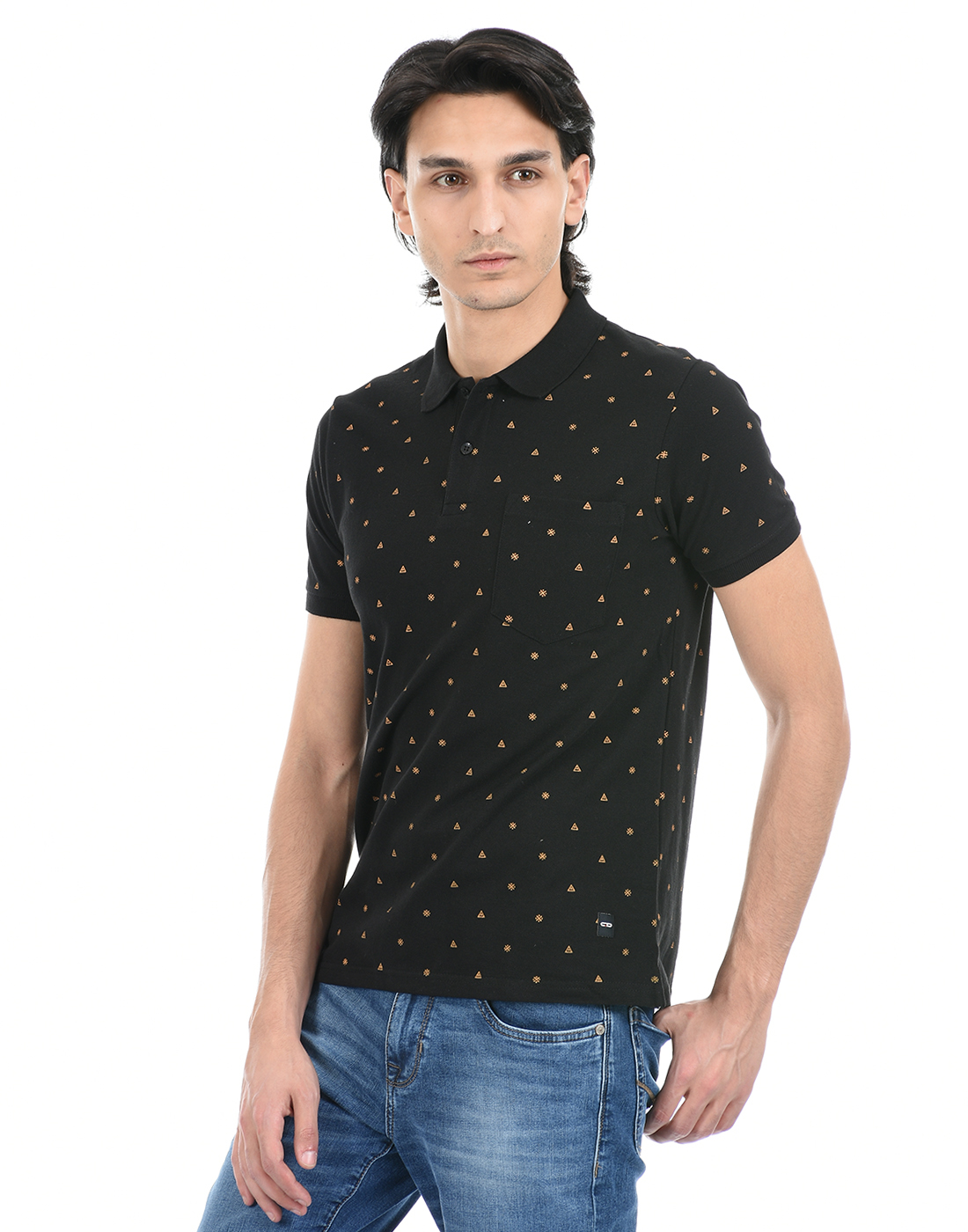 Cloak & Decker by Monte Carlo Men Black Polo Tshirt